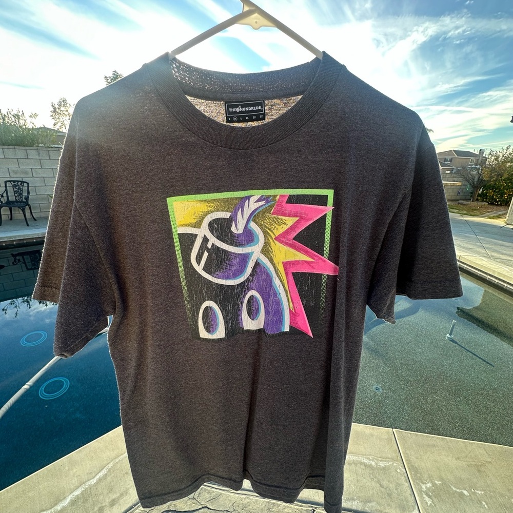 The Hundreds Charcoal Tee with Vibrant Graphic